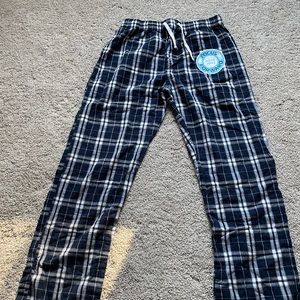 dark blue, plaid, pj pants, small
